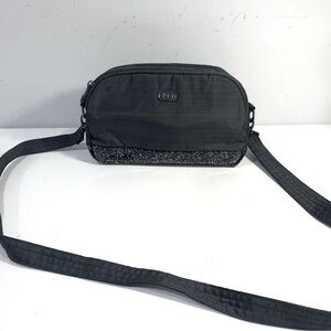Lug Punter RFID Crossbody Bag Purse Blue Navy Black Silver Glitter Bottom